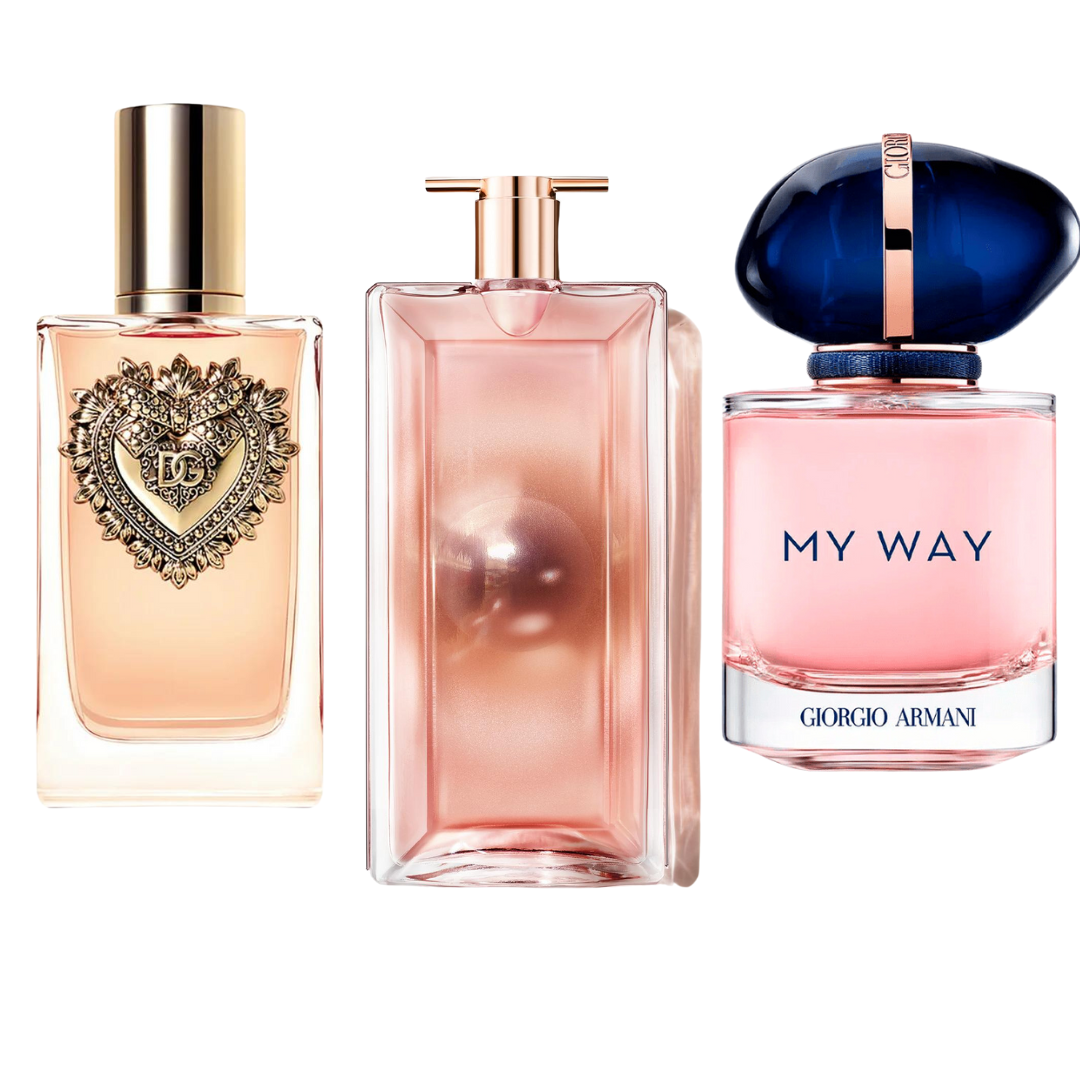 Pack de 3 parfums : DEVOTION, MY WAY &amp; IDÔLE – 100 ml